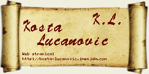 Kosta Lučanović vizit kartica